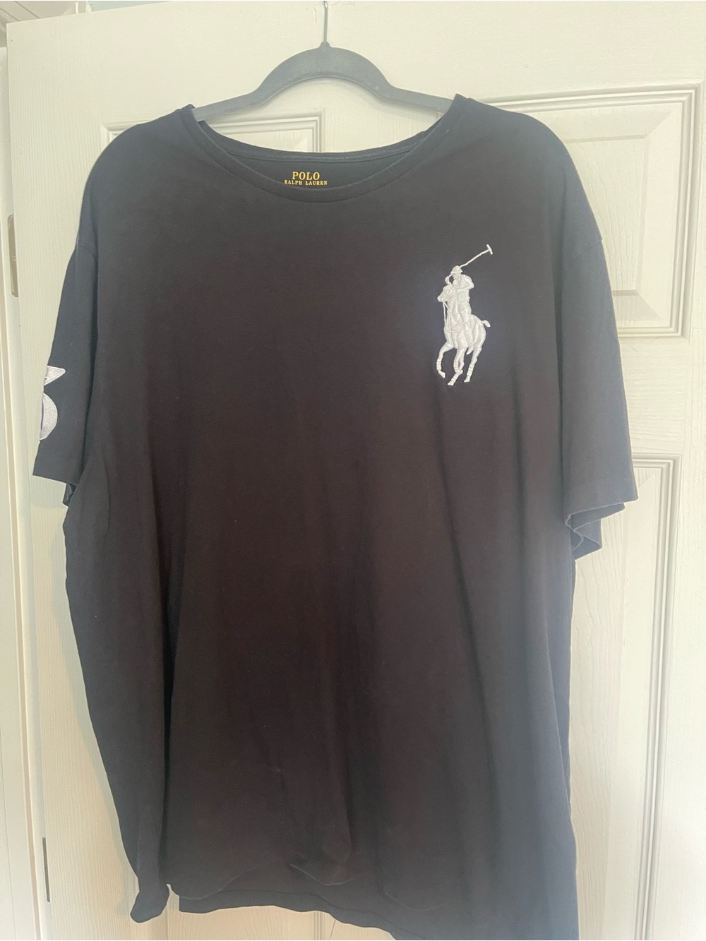 Polo by Ralph Lauren Black Tee with White Polo Player Embroidery